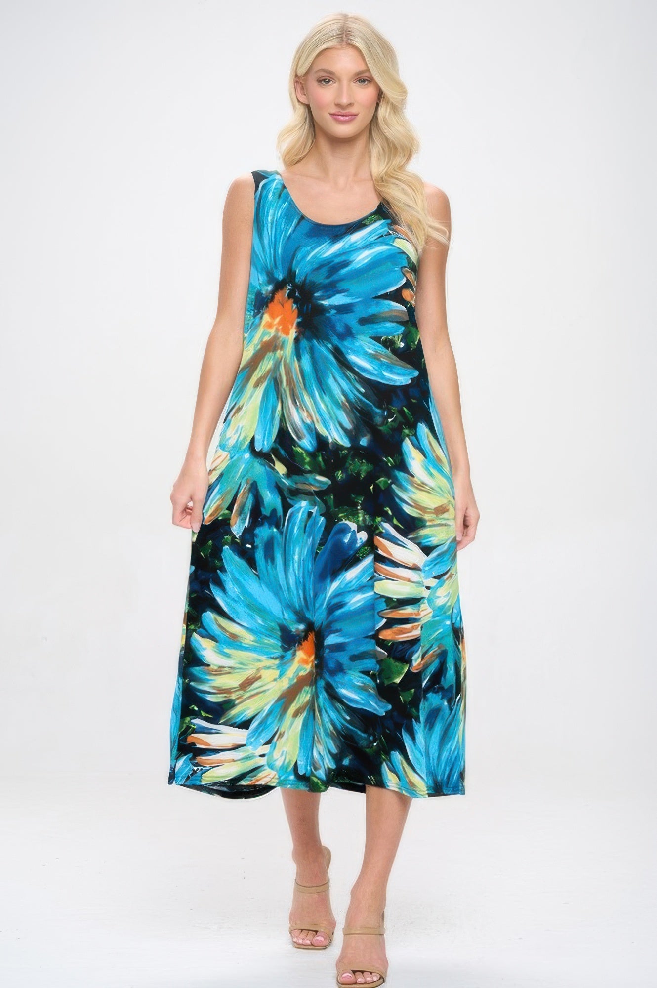 Print Bns Tank Long Dress