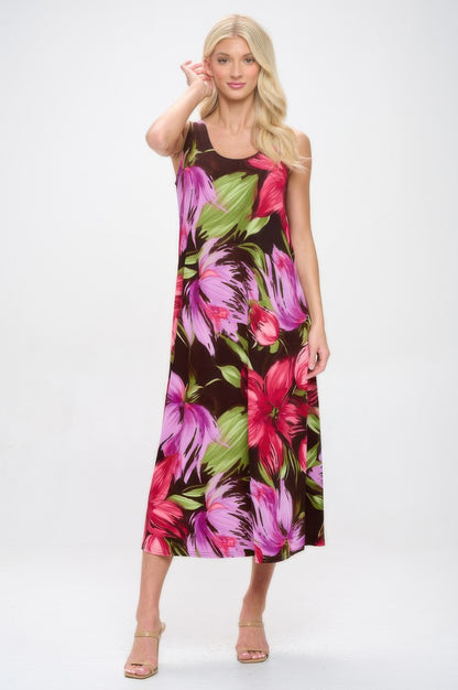 Print Bns Tank Long Dress