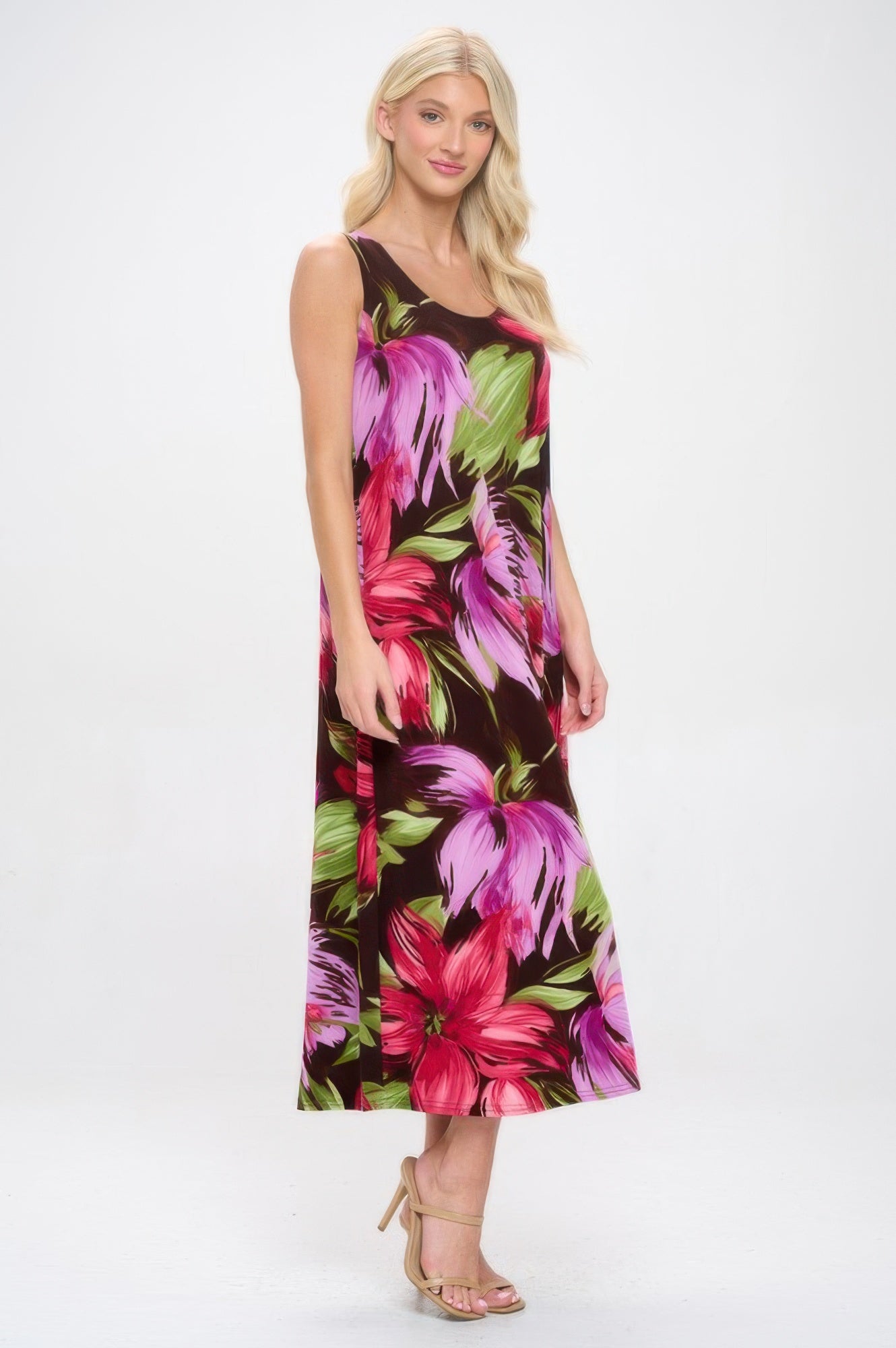 Print Bns Tank Long Dress