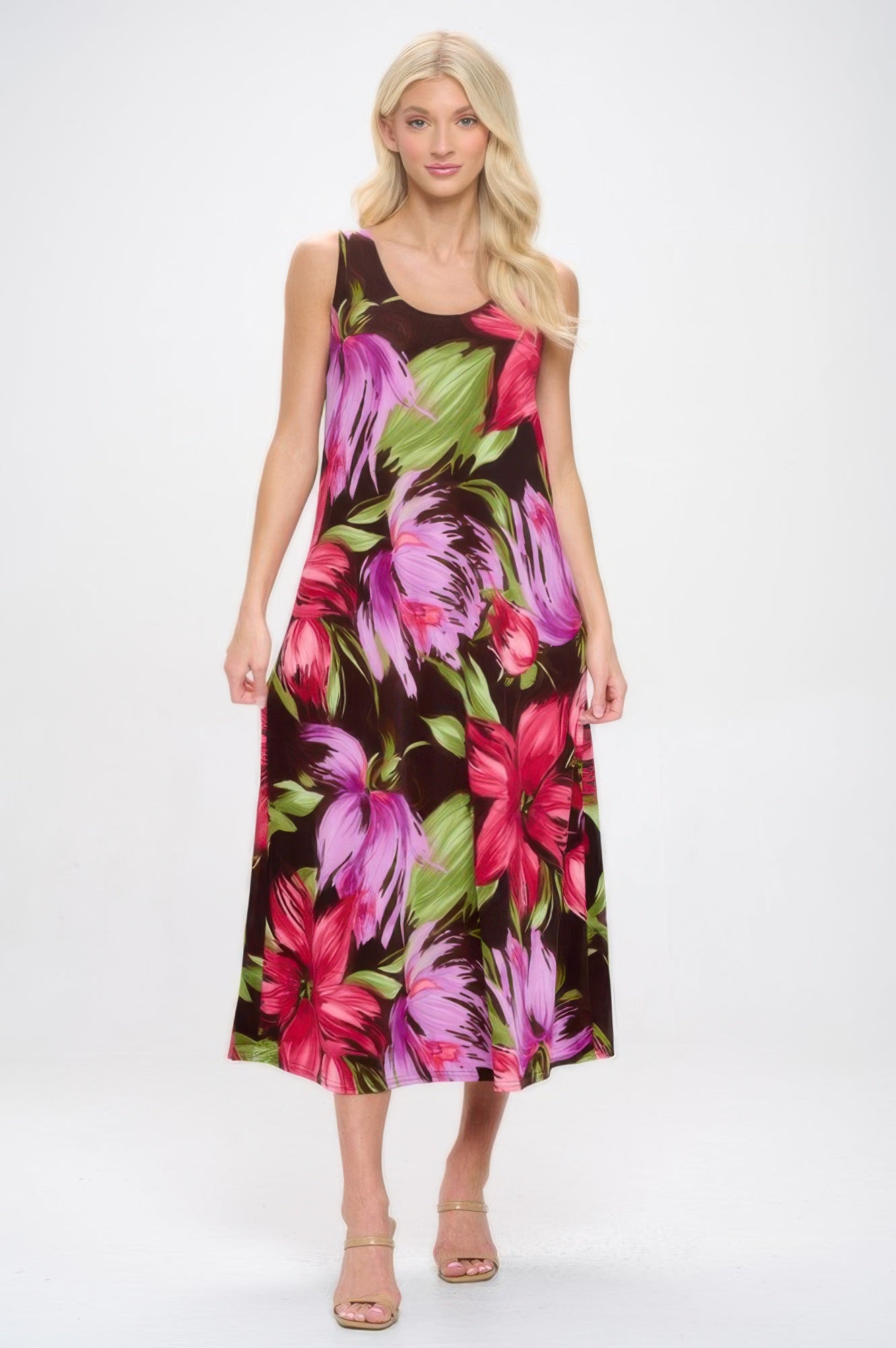 Print Bns Tank Long Dress
