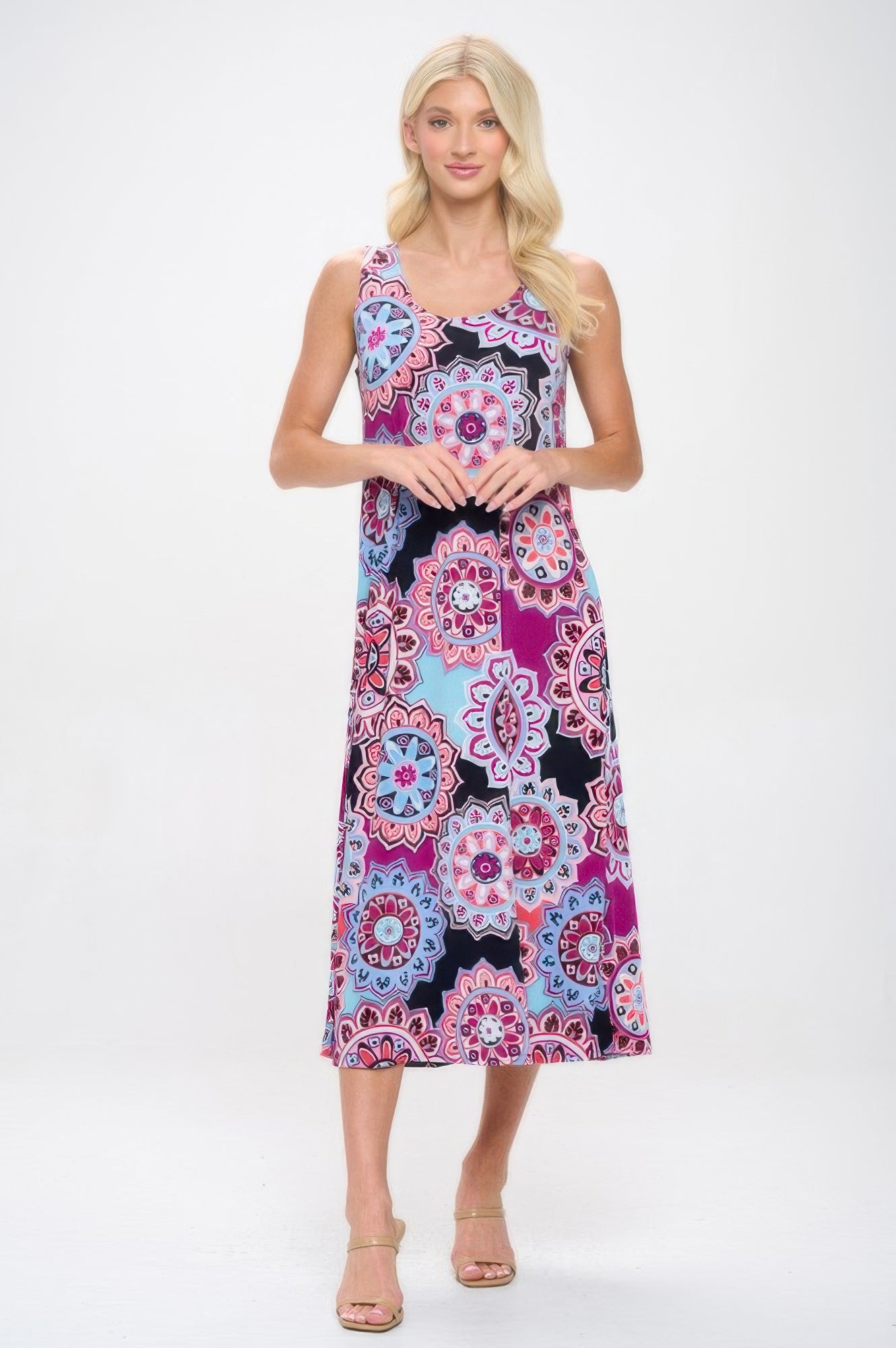 Print Bns Tank Long Dress