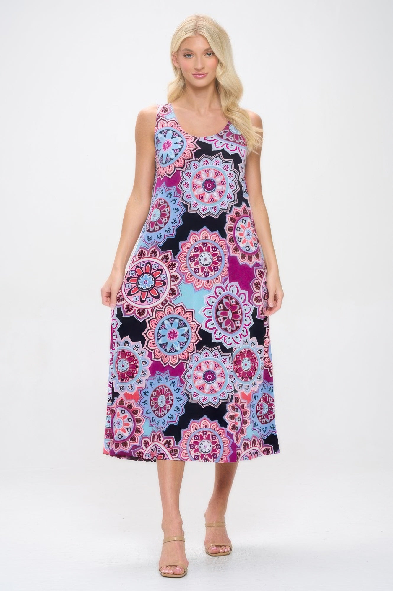 Print Bns Tank Long Dress