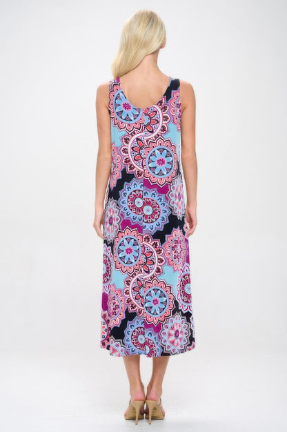 Print Bns Tank Long Dress