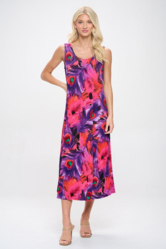 Print Bns Tank Long Dress