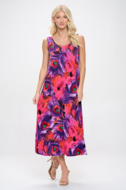 Print Bns Tank Long Dress