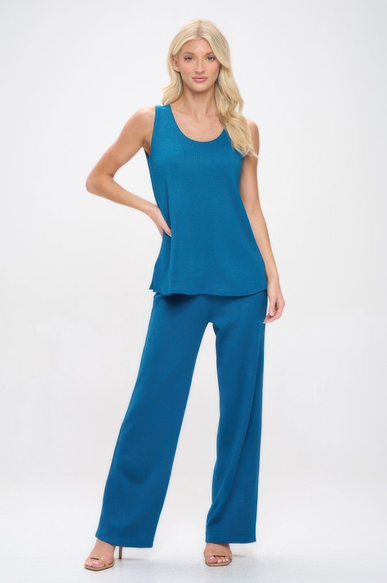 Cotton Acetate Flared Pants