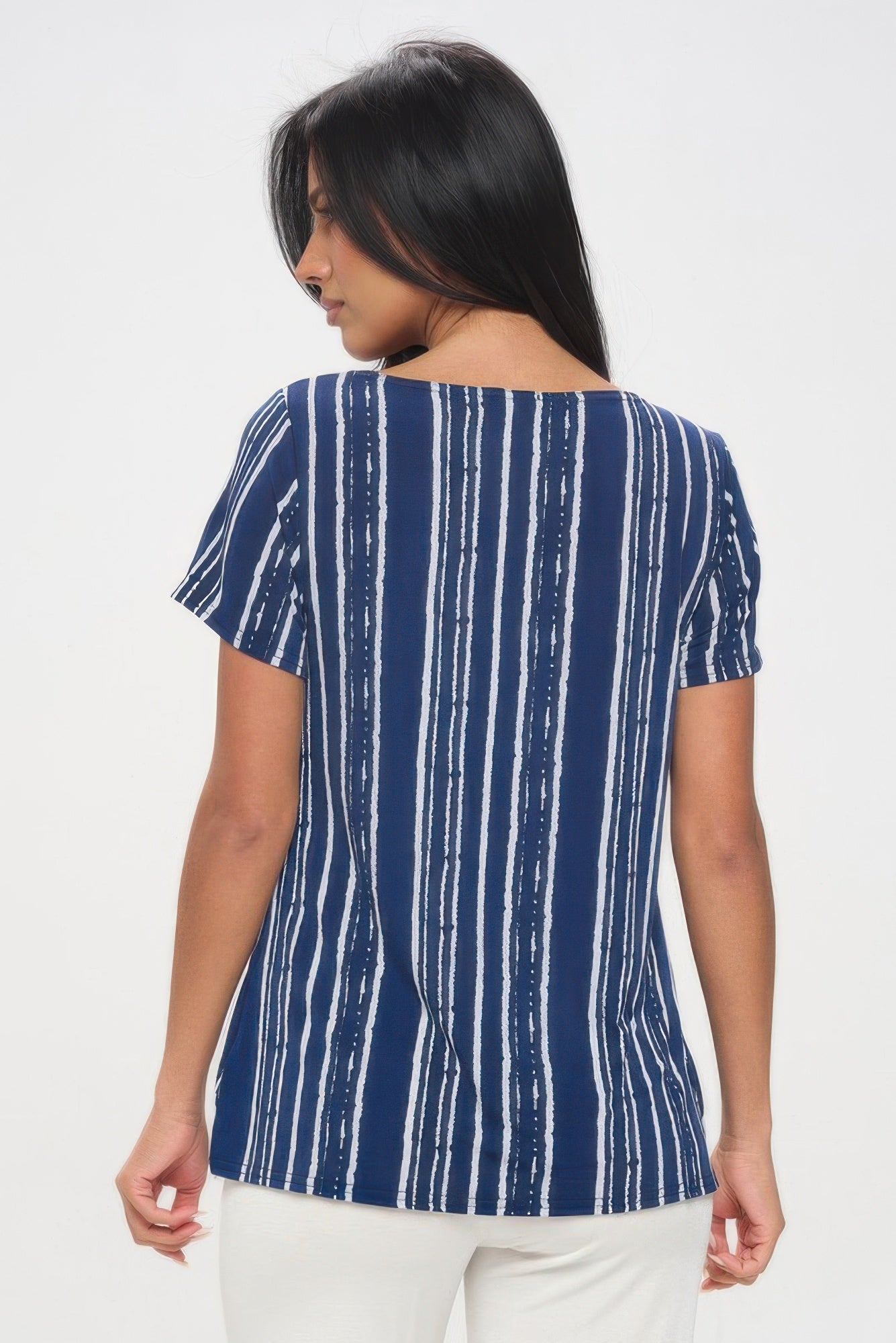 Plus Size Hit Boat Nk Short Sl Top