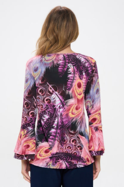 Cl Fabric V-neckline Tulip Tunic
