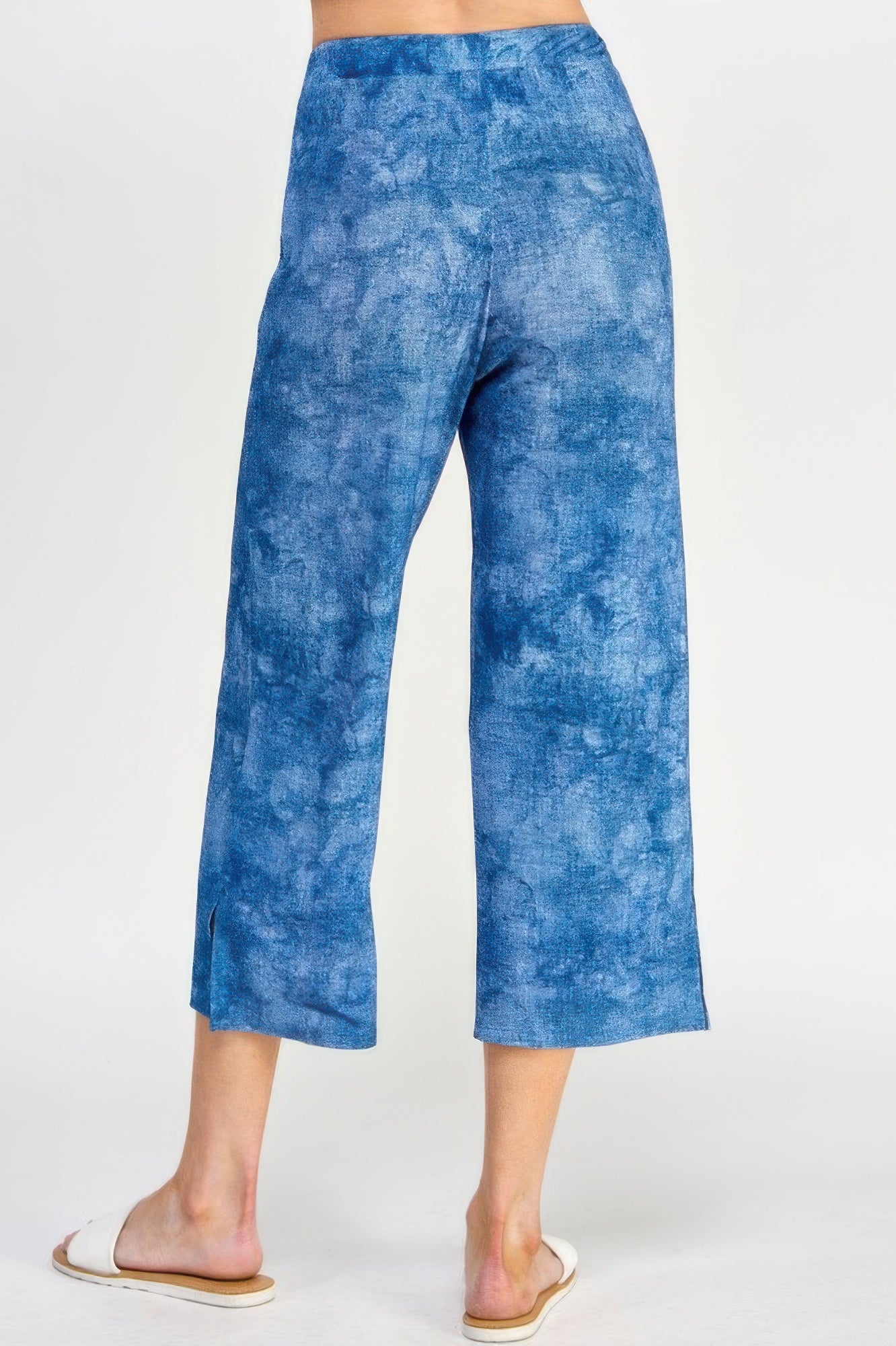 Denim-inspired Print Pull-on Pants