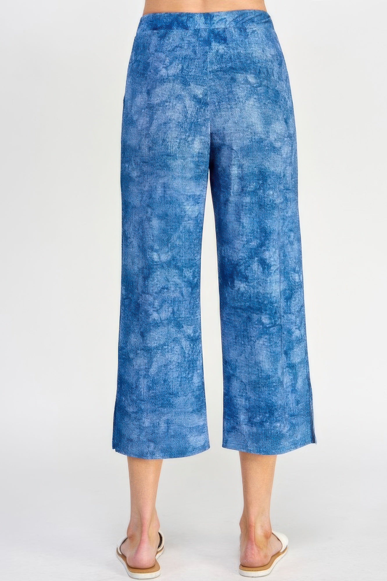 Denim-inspired Print Pull-on Pants