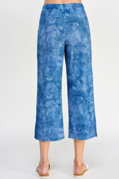 Denim-inspired Print Pull-on Pants