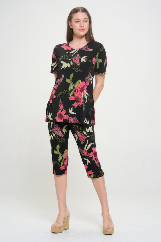 Matching Capri Pant Set In Plus Size