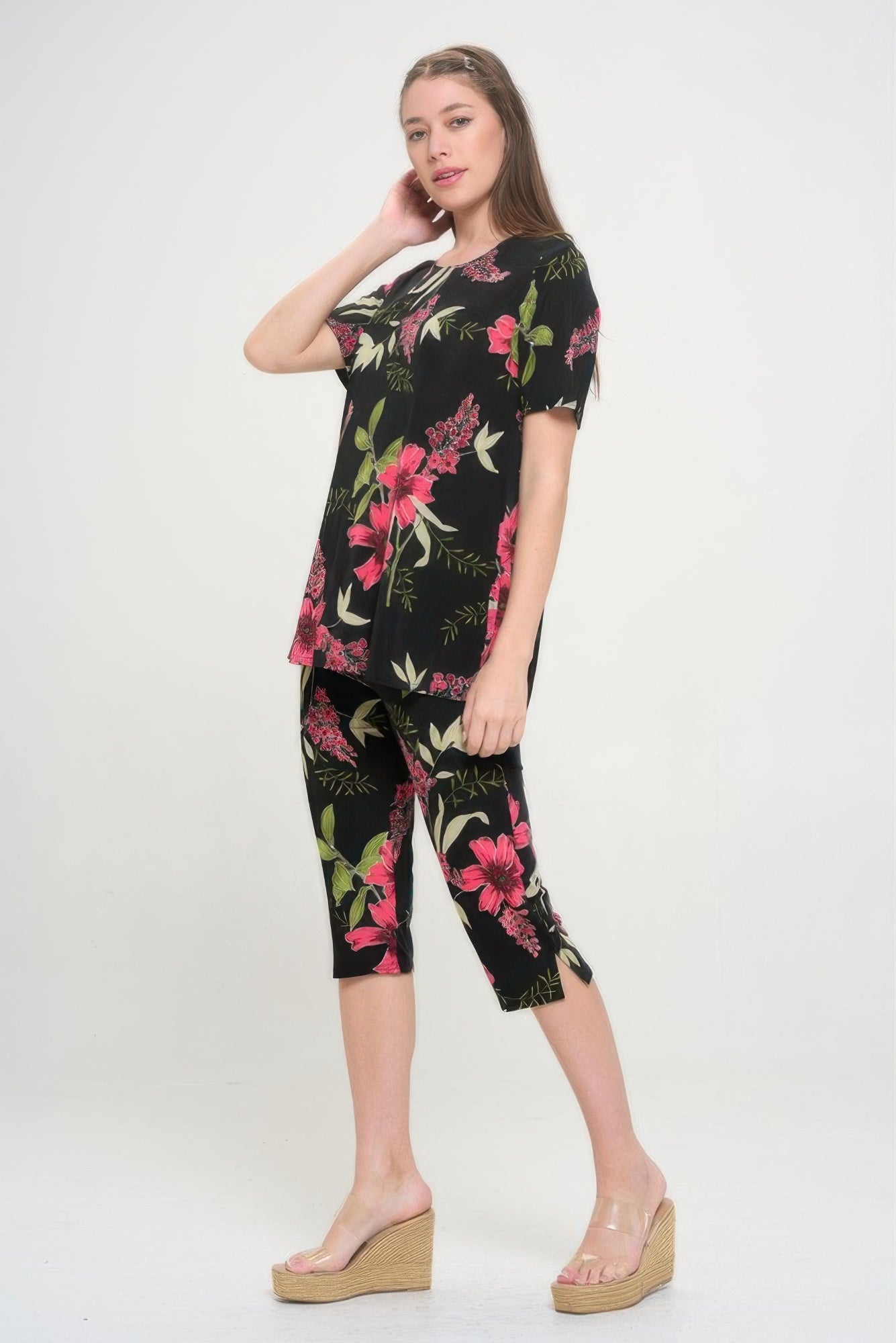 Matching Capri Pant Set In Plus Size