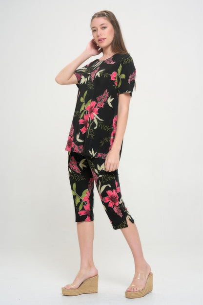 Matching Capri Pant Set In Plus Size