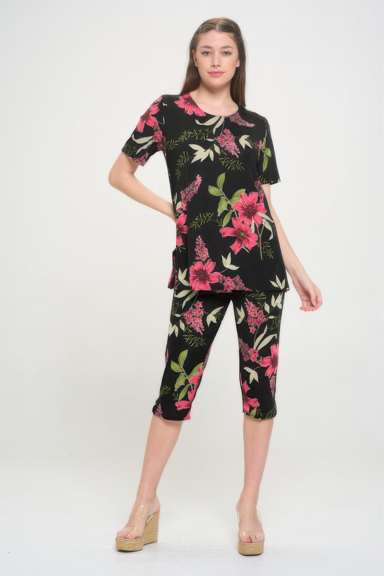 Matching Capri Pant Set In Plus Size