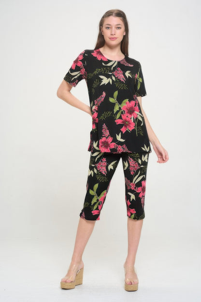 Matching Capri Pant Set In Plus Size