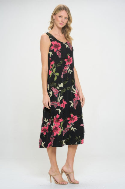 Floral Breeze Slinky Tank Dress