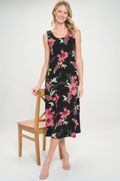 Floral Breeze Slinky Tank Dress