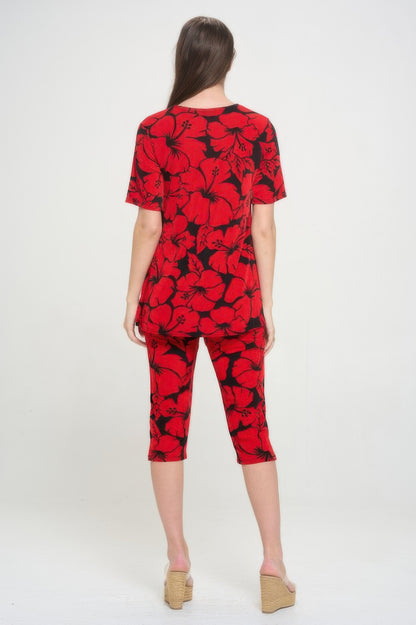 Print Bns Capri Pants Set