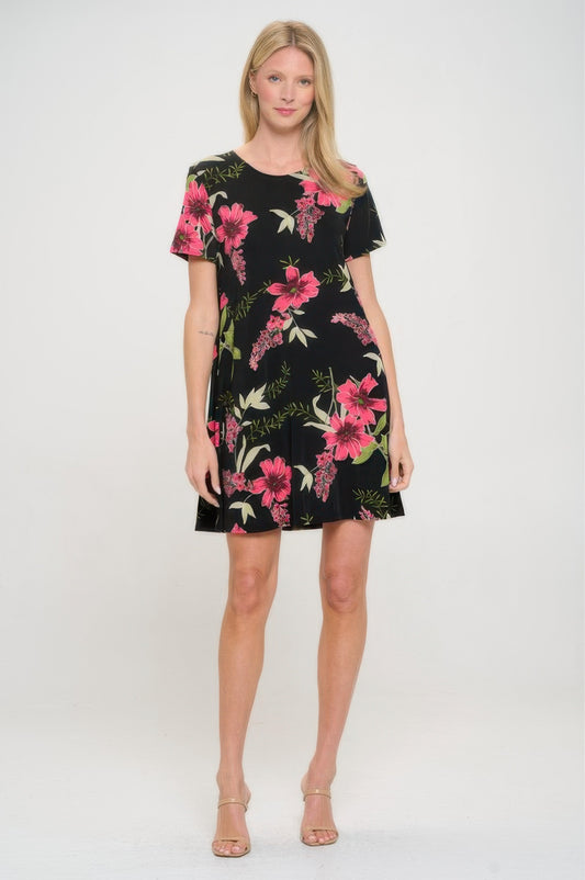 Short-sleeved Knee-length Dress