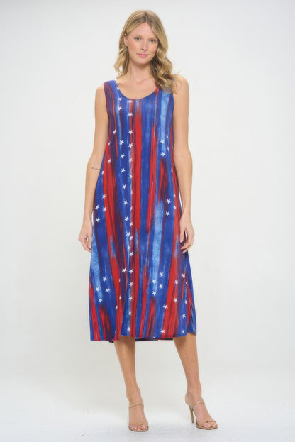 Bns Print Long Tank Dress
