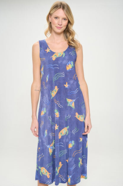 Bns Print Long Tank Dress