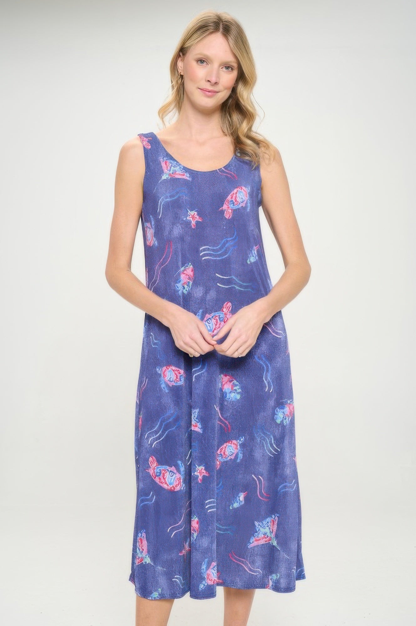 Bns Print Long Tank Dress