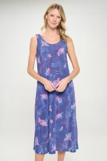 Bns Print Long Tank Dress