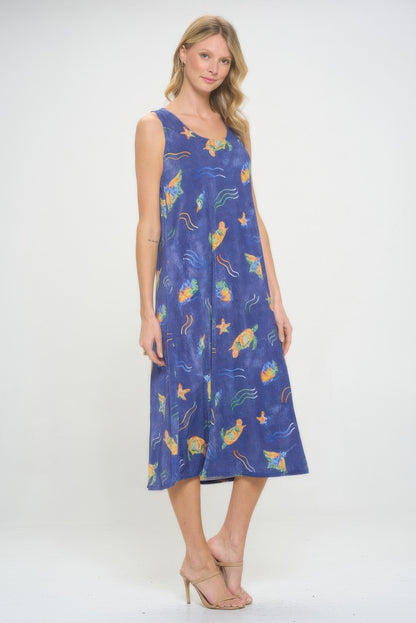 Bns Print Long Tank Dress