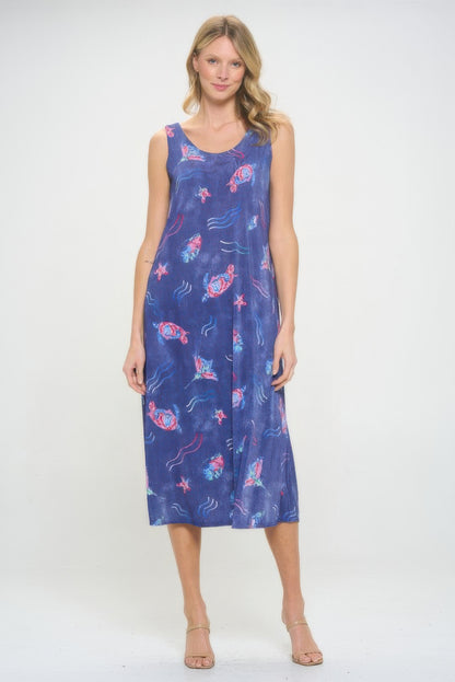 Bns Print Long Tank Dress