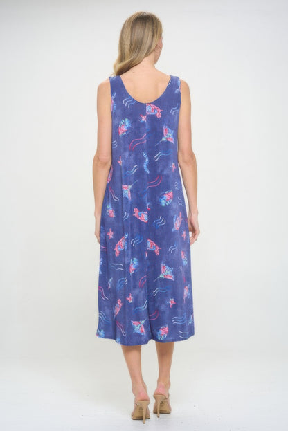 Bns Print Long Tank Dress