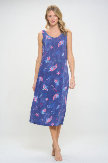 Bns Print Long Tank Dress