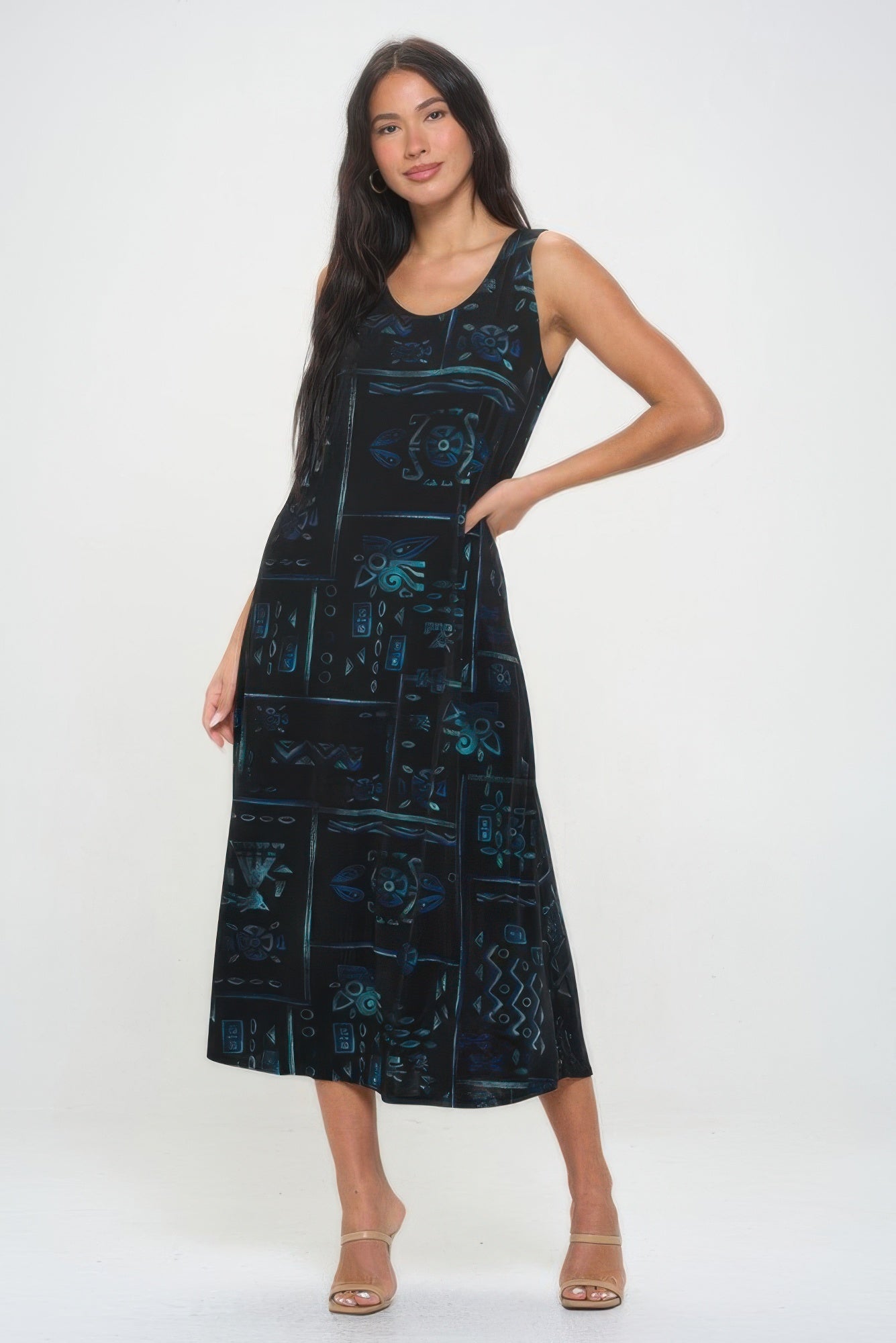 Bns Print Long Tank Dress