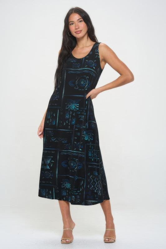 Bns Print Long Tank Dress