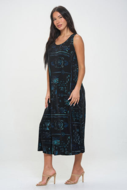 Bns Print Long Tank Dress