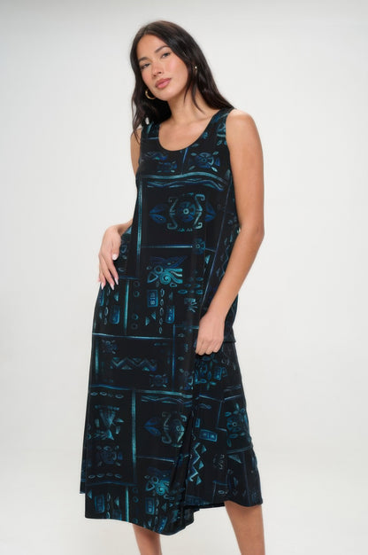 Bns Print Long Tank Dress