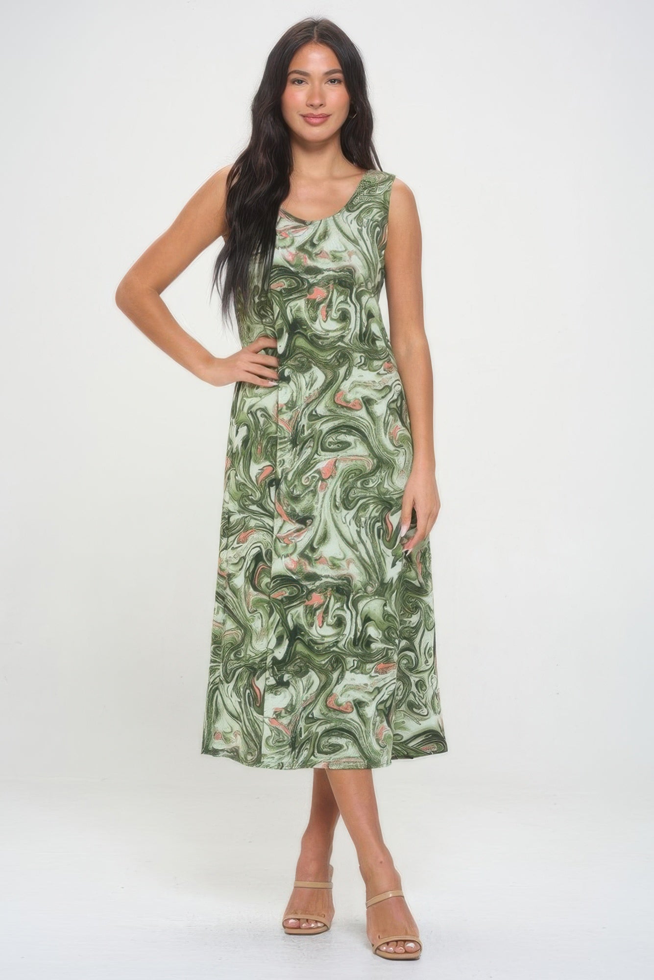 Bns Print Long Tank Dress