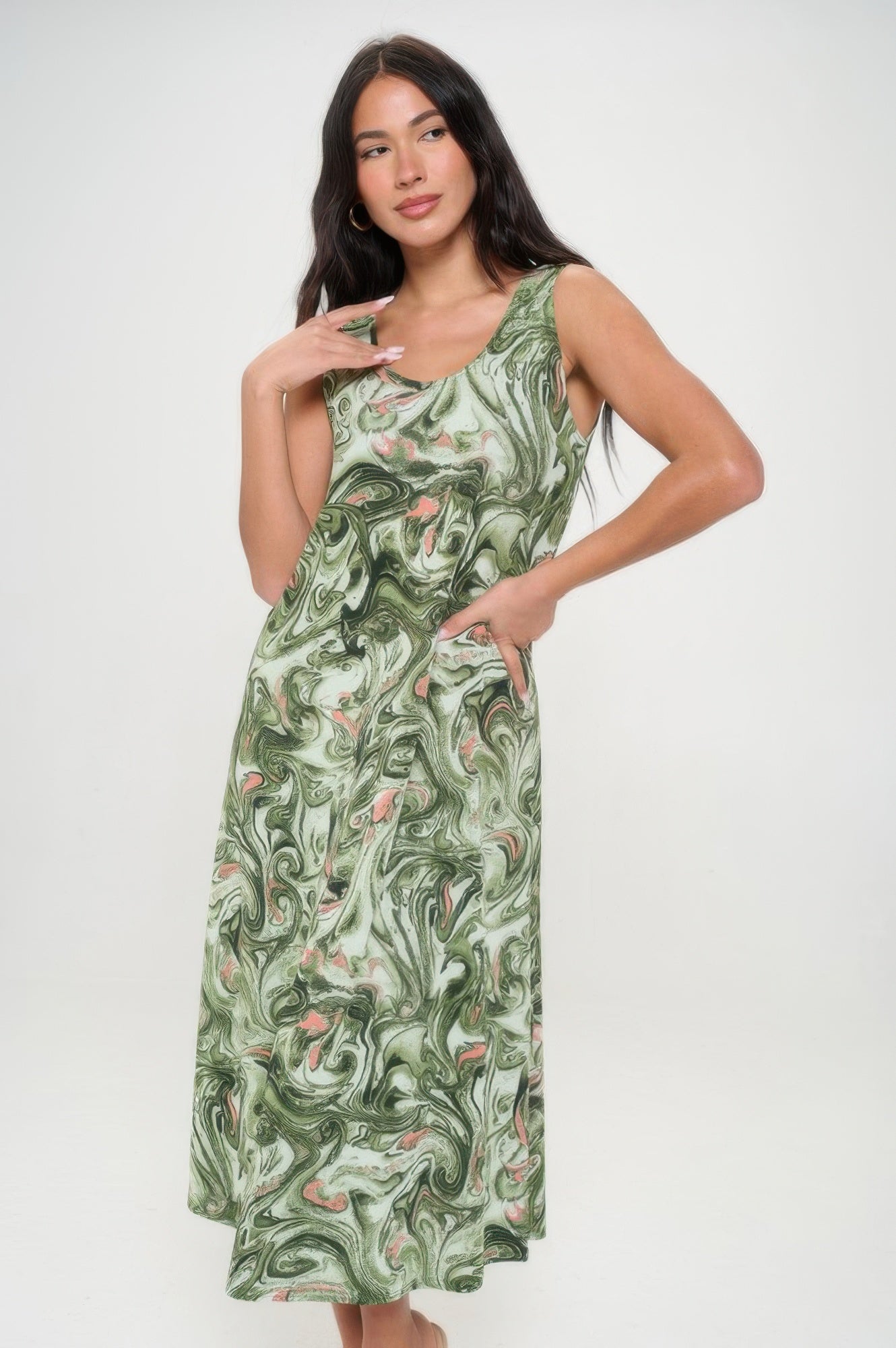Bns Print Long Tank Dress