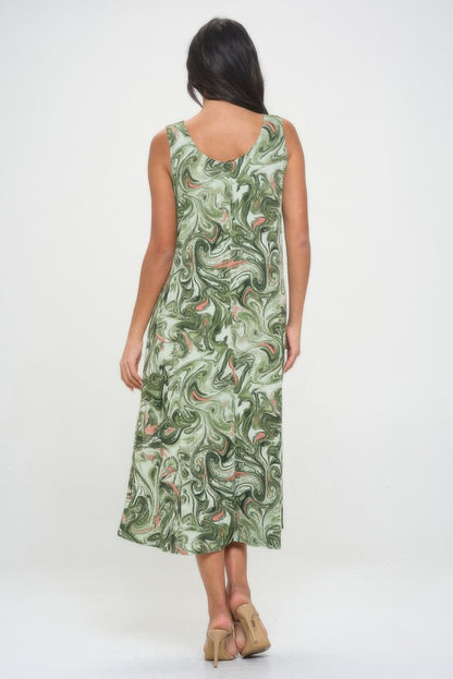Bns Print Long Tank Dress