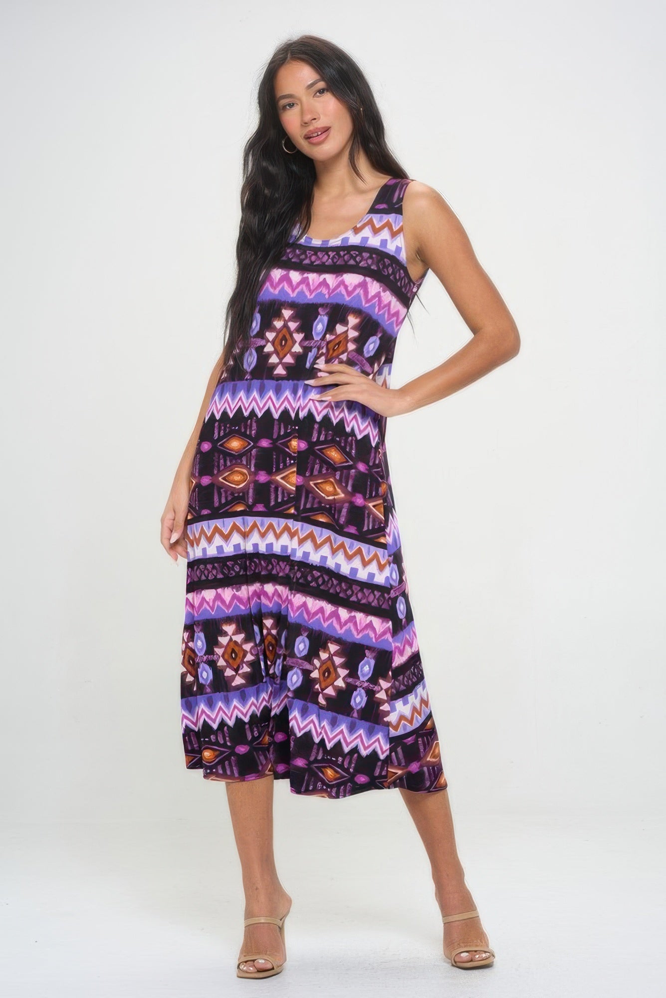 Bns Print Long Tank Dress