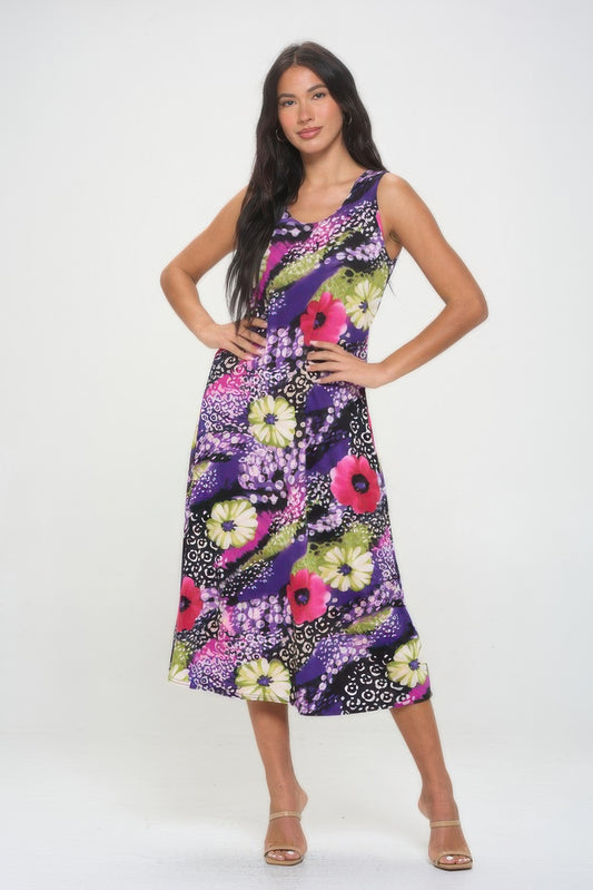 Bns Print Long Tank Dress
