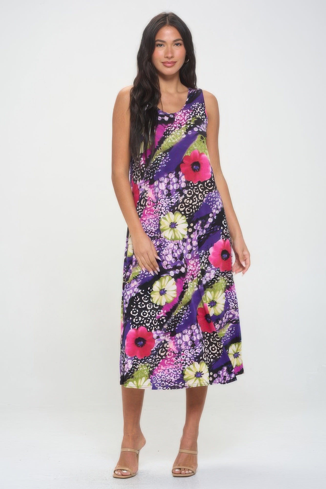 Bns Print Long Tank Dress