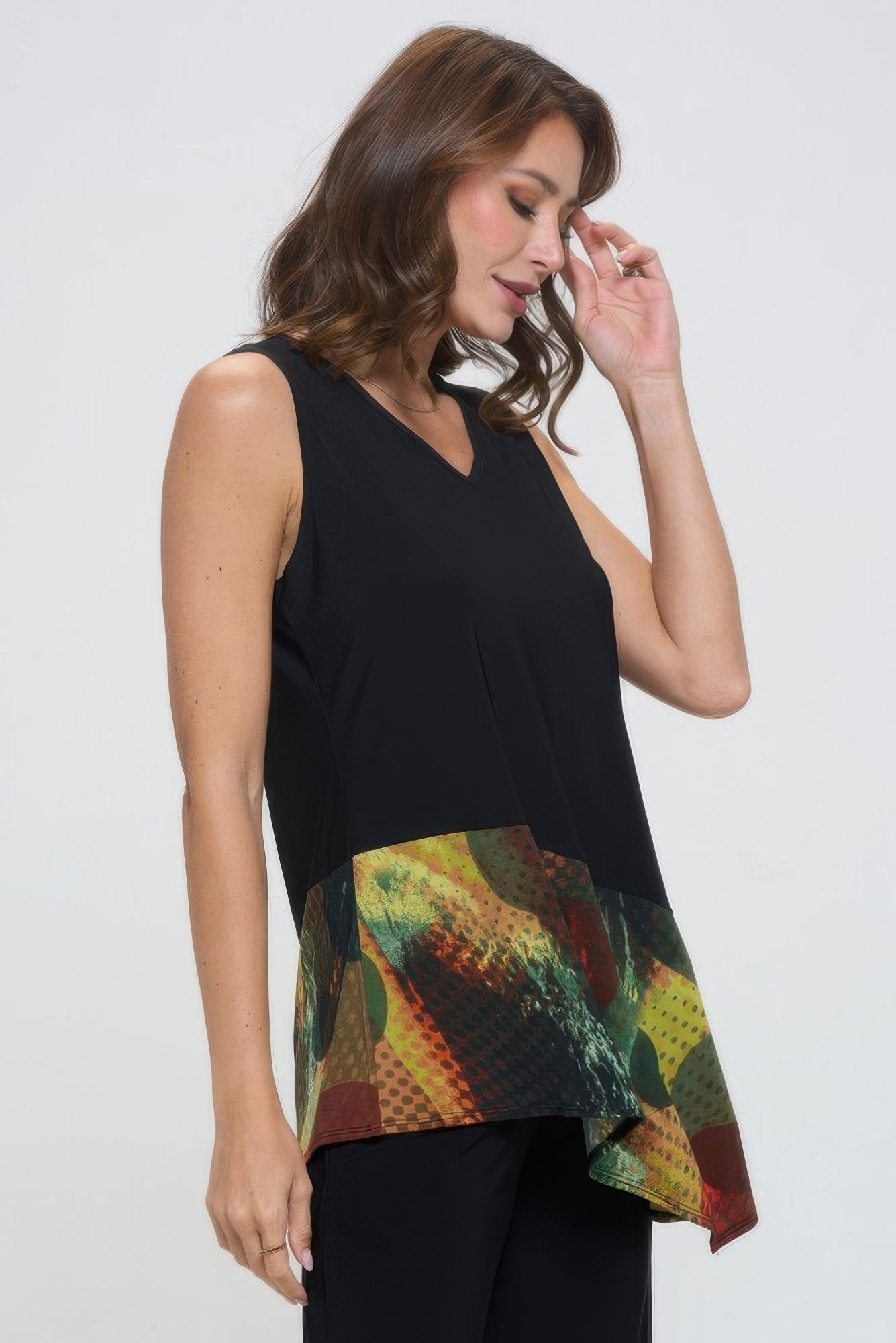 Sleeveless Contrast Top