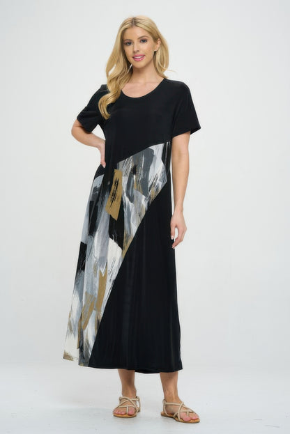 Bns Contrast Maxi Dress