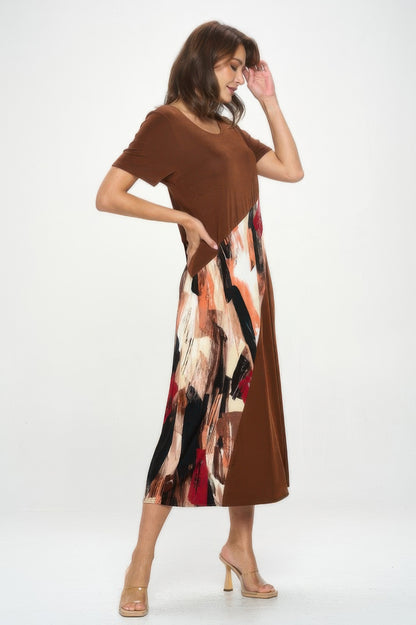 Bns Contrast Maxi Dress