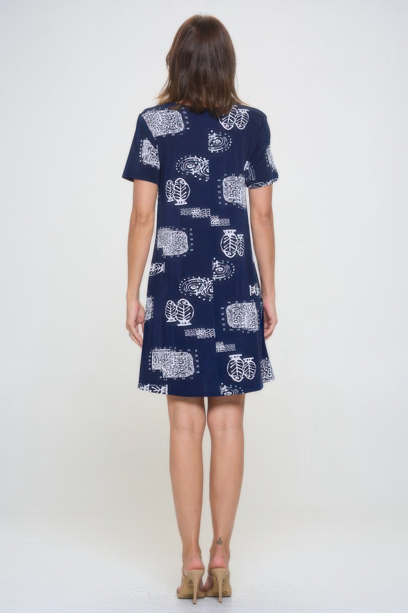 Plus Size Print Missy Dress Short Sleeve