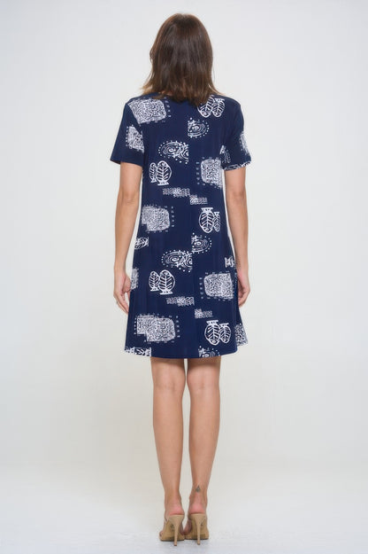 Plus Size Print Missy Dress Short Sleeve