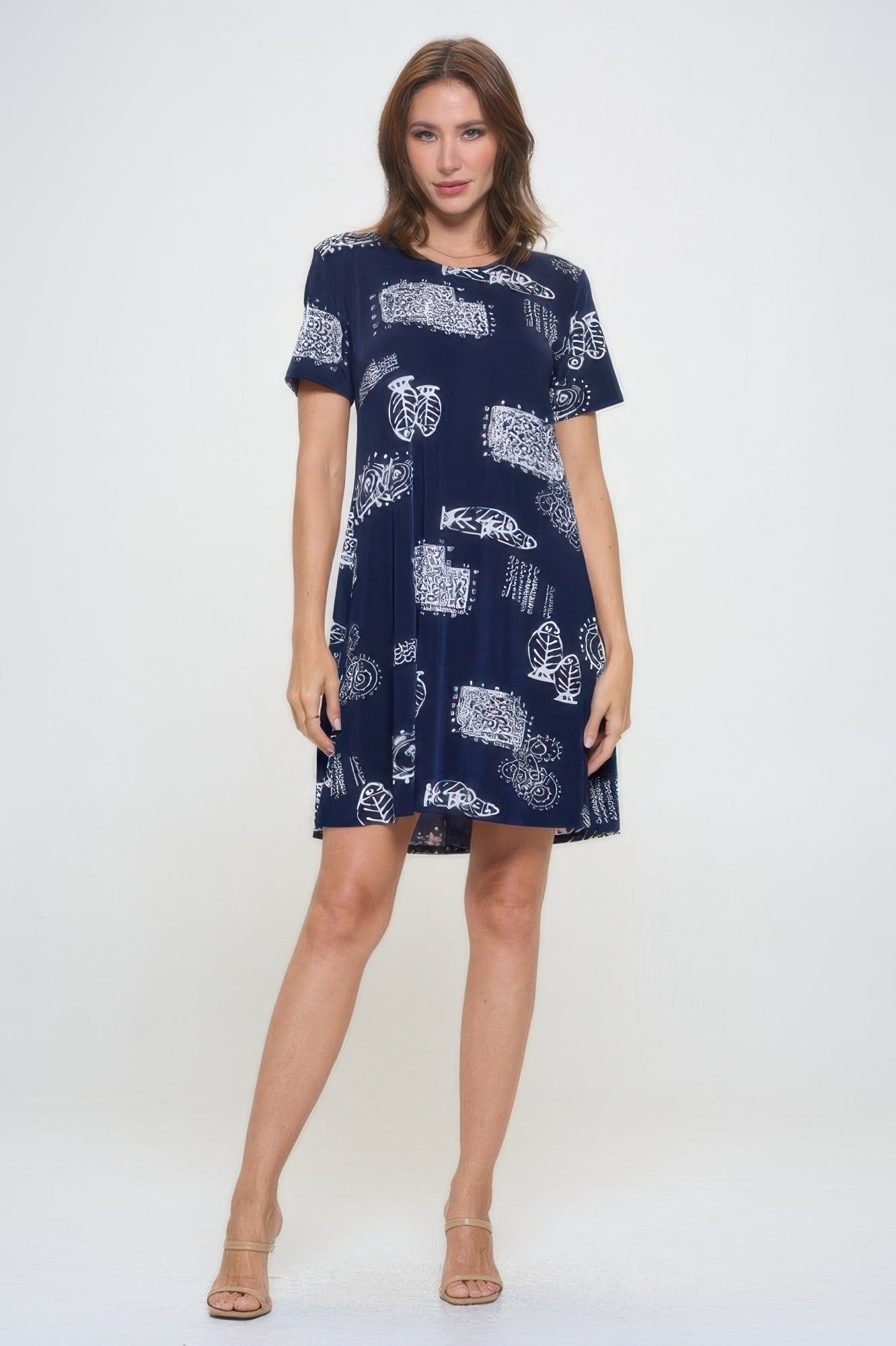 Plus Size Print Missy Dress Short Sleeve