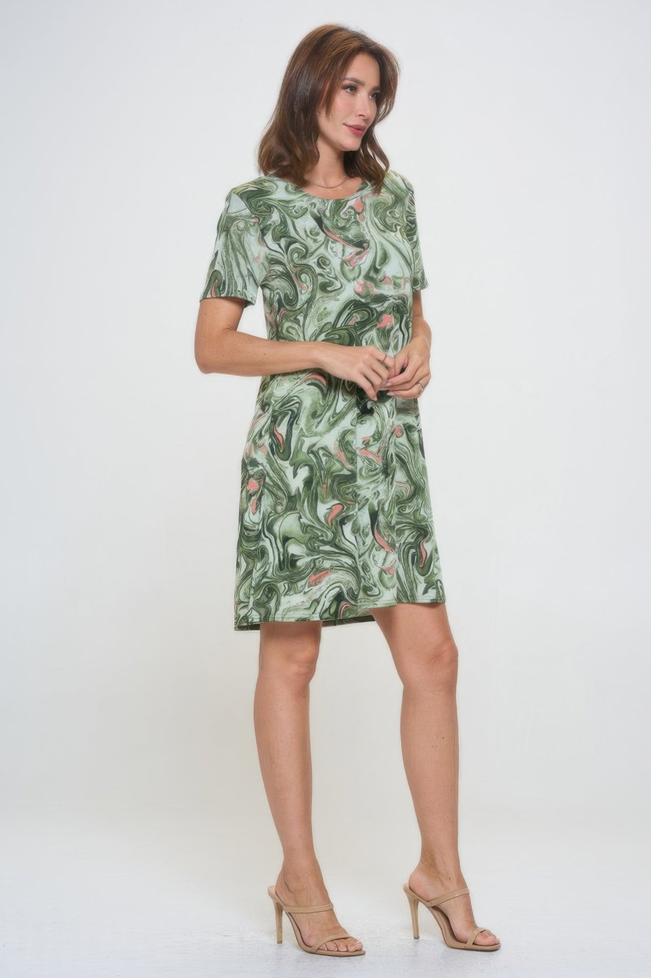 Plus Size Print Missy Dress Short Sleeve