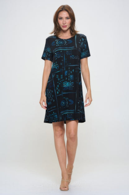 Plus Size Print Missy Dress Short Sleeve